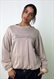 GREY 90S CHAMPION EMBROIDERED SPELLOUT SWEATSHIRT