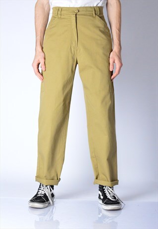 VINTAGE 90S UNISEX MUSTARD BROWN CARGO PANTS