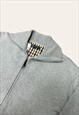 AQUASCUTUM GREY VINTAGE ZIP UP L