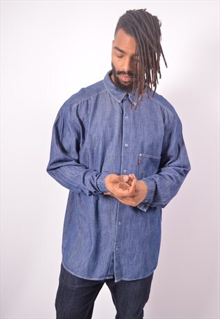 VINTAGE LEVI'S DENIM SHIRT BLUE