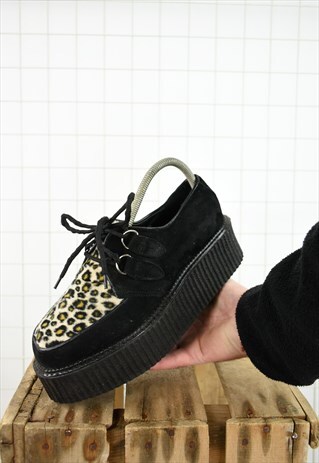 DEMONIA LEOPARD PRINT CREEPERS