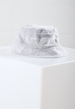 Reworked Vintage Reebok Bucket Hat in Grey Summer Festival