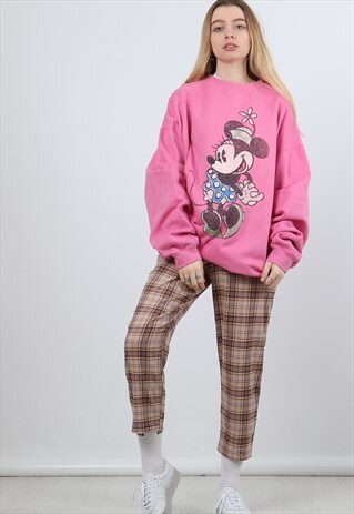 VINTAGE DISNEY PINK XL PRINT SWEATSHIRT