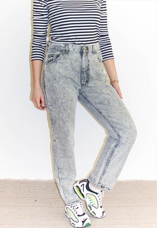VINTAGE LEVI 80'S HIGH WAIST BLACK WASH MOM JEANS