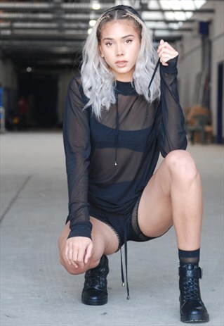 THE ELENA MESH HOODIE