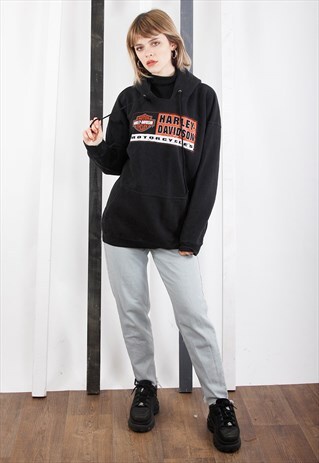 VINTAGE HARLEY-DAVIDSON HOODED SWEATSHIRT / HOODIE OVERSIZED