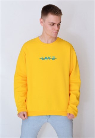 YELLOW LAY-Z (BLUE) SWEATSHIRT