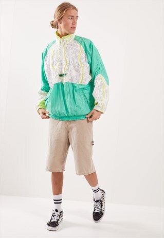 VINTAGE 1/4 ZIP PATTERNED FESTIVAL JACKET