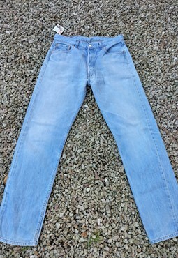 Vintage 90's 501 Straight Leg Pale Blue Levi Jeans