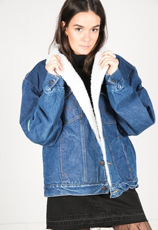 VINTAGE 80S WRANGLER WINTER SHEEPSKIN JACKET / R0222