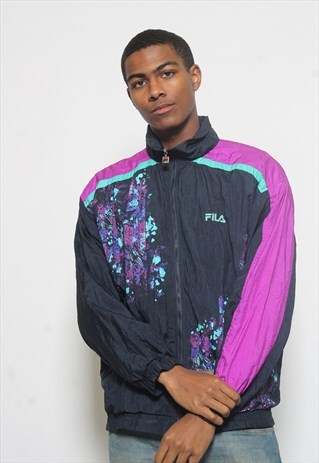 VINTAGE FILA TRACK JACKET BLUE