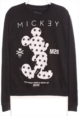 Disney 90's Mickey Mouse Crewneck Sweatshirt Small Black