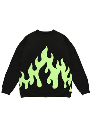 FLEECE HI-VIS FLAMES SWEATSHIRT