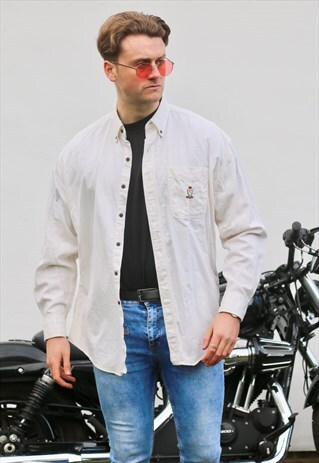 RALPH LAUREN CHAPS USA VINTAGE WHITE SHIRT