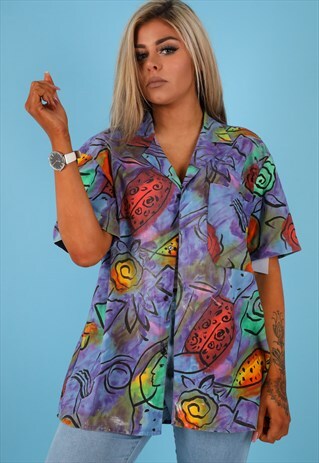 VINTAGE PATTERN SHIRT IN MULTI NS161