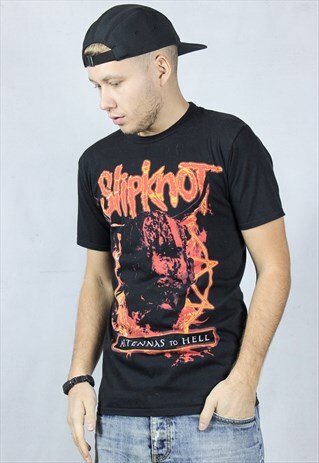MENS SLIPKNOT ANTENNAS TO HELL T-SHIRT BAND TEE BY GILDAN