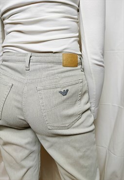 Vintage Armani Grey Straight Leg Jeans (S-M)