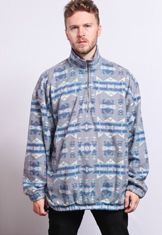 VINTAGE HALF ZIP FLEECE TOP