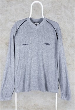 Vintage Umbro Grey Sweatshirt Pullover 90s Men's Large