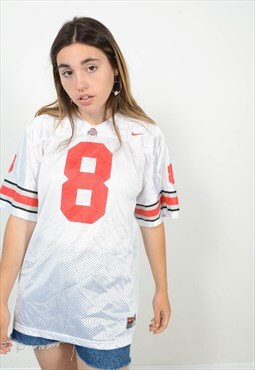 Vintage 90s Nike Ohio State Football Jersey in White
