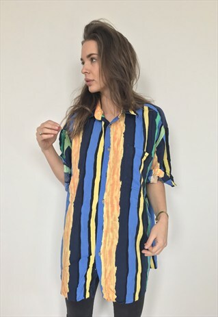 PATTERNED OVERSIZED RETRO VINTAGE UNISEX FESTIVAL SHIRT
