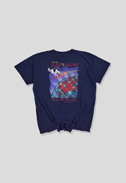 Vintage Graphic Print T-Shirt in Navy Blue