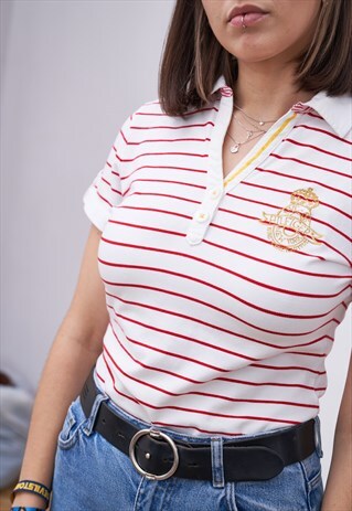 Y2K TOMMY HILFIGER STRIPED POLO SHIRT