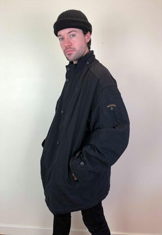 VINTAGE 90S PAUL & SHARK COAT NAVY BLUE XL
