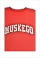 VINTAGE MUSKEGO CREW NECK SWEATSHIRT RED LARGE