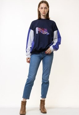 90s Vintage ADIDAS Sweatshirt Multicolor Blue 19249