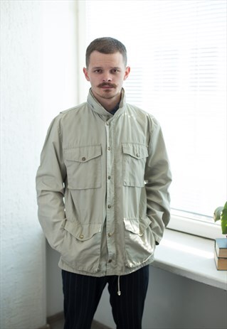 VINTAGE 80'S BEIGE PARKA JACKET