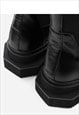 HIGH FASHION BOOTS CHUNKY SOLE SQUARE SHAPE ANKLE SHOES