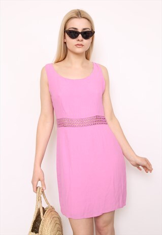 VINTAGE 90S PINK CUT OUT MINI DRESS