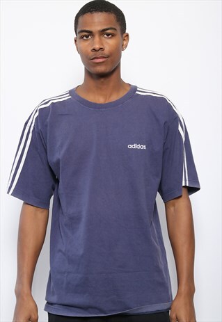 VINTAGE ADIDAS LOGO T-SHIRT BLUE