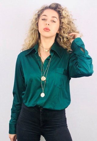 VINTAGE OVERSIZED GREEN SHIRT