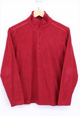 Vintage Patagonia Fleece Sweater Red Quarter Zip 90s