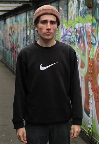 VINTAGE 00S NIKE CENTRE TICK LOGO SWEATSHIRT CREWNECK JUMPER
