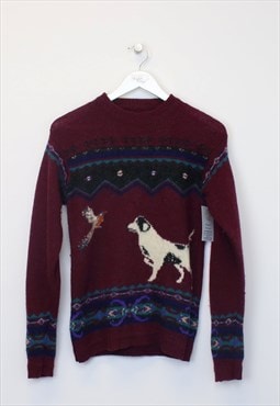 Vintage women's Woolrich sweatshirt in burgundy.Best fit XS