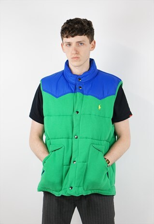 VINTAGE POLO RALPH LAUREN PADDED SLEEVELESS JACKET