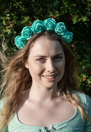 FLOWER CROWN, ROSE CROWN, FLOWER HEADBAND