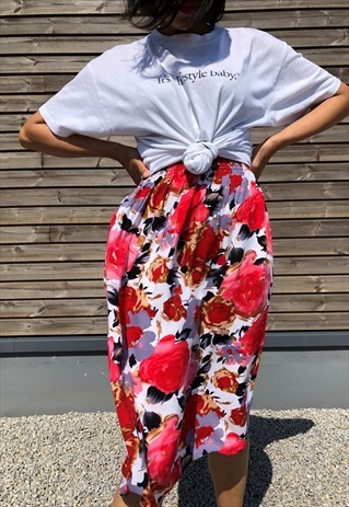 VINTAGE FLORAL PRINT SKIRT
