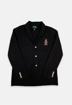    Vintage Ralph Lauren black embroidered blazer jacket 