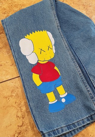 KAWS X SIMPSON CUSTOM JEANS