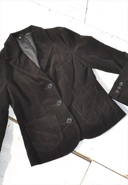 Vintage black corduroy cotton jacket,blazer