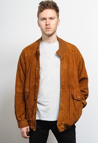 VINTAGE SUEDE BOMBER JACKET
