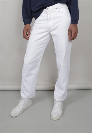 VINTAGE 80'S MISSONI WHITE DENIM JEANS