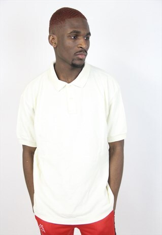 VINTAGE 90'S FILA CREAM POLO SHIRT