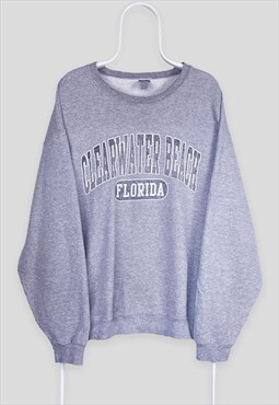 American Vintage Grey Sweatshirt Florida Beach Heavyweight