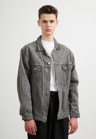 VINTAGE GREY BUFFALO DENIM JACKET