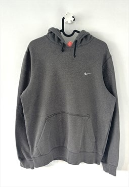 Vintage Nike grey Y2K logo pullover hoodie small 